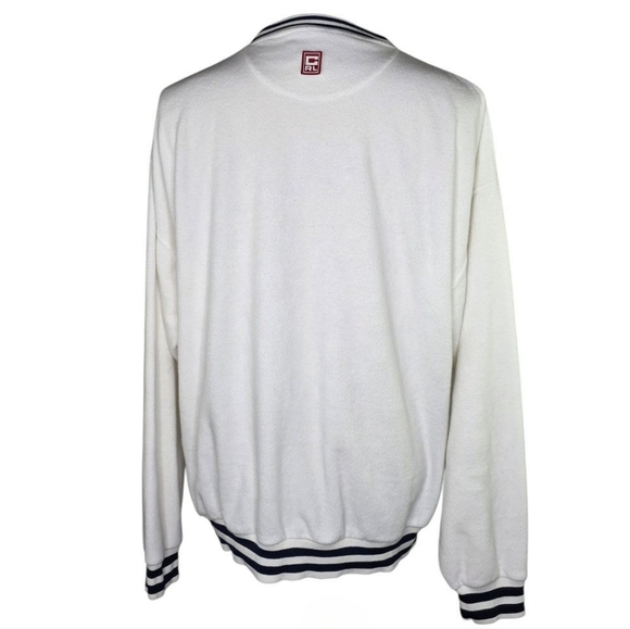 Vintage Chaps Ralph Lauren L White Crewneck Sweatshirt Logo Preppy Streetwear - Picture 4 of 7